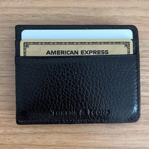 Money Clip Card Holder Brown Tokens & Icons Wallet w/ Buffalo Nickel Embedded